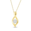 Thumbnail Image 1 of Multi-Diamond Infinity Cluster Necklace 1/10 ct tw 10K Yellow Gold 18&quot;