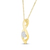 Thumbnail Image 2 of Multi-Diamond Infinity Cluster Necklace 1/10 ct tw 10K Yellow Gold 18&quot;