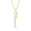 Thumbnail Image 1 of Diamond Twist Drop Necklace 1/6 ct tw 10K Yellow Gold 18&quot;