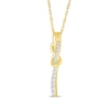 Thumbnail Image 2 of Diamond Twist Drop Necklace 1/6 ct tw 10K Yellow Gold 18&quot;