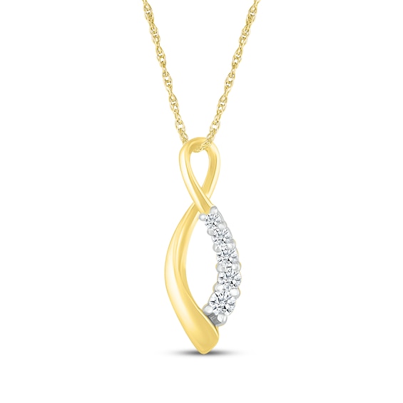 Diamond Infinity Necklace 1/6 ct tw 10K Gold 18