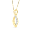 Thumbnail Image 2 of Diamond Infinity Necklace 1/6 ct tw 10K Yellow Gold 18&quot;