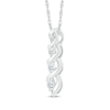 Thumbnail Image 2 of Diamond Graduated Twist Necklace 1/6 ct tw Sterling Silver 18&quot;