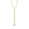 Thumbnail Image 1 of Diamond Five-Stone Vertical Bar Necklace 1/10 ct tw 10K Yellow Gold 18&quot;