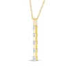 Thumbnail Image 2 of Diamond Five-Stone Vertical Bar Necklace 1/10 ct tw 10K Yellow Gold 18&quot;