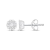 Thumbnail Image 3 of Diamond Flower Halo Stud Earrings 1/5 ct tw 10K White Gold