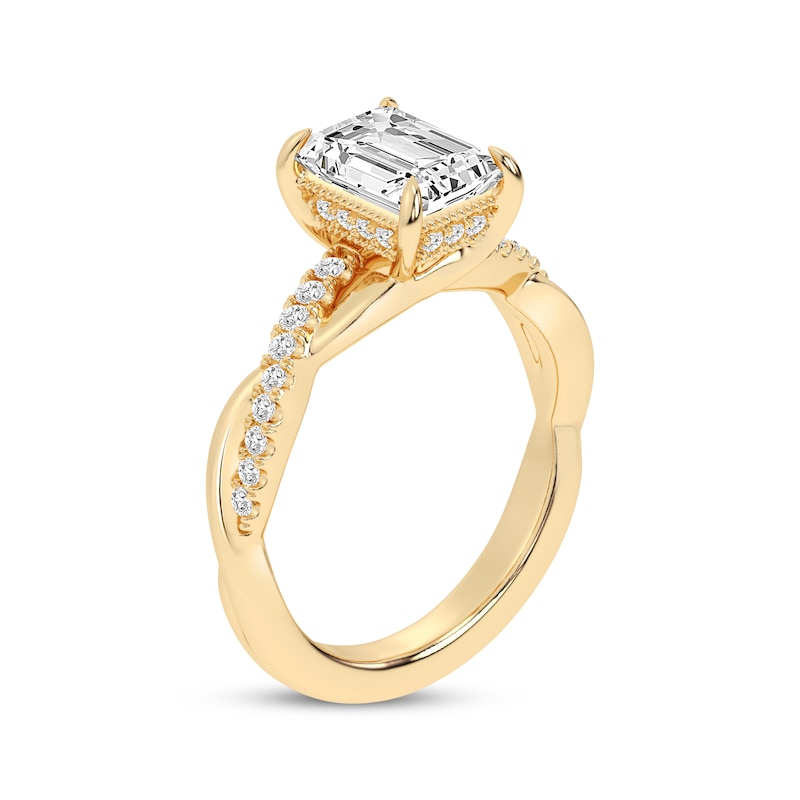 Main Image 2 of Lab-Grown Diamonds by KAY Radiant-Cut Engagement Ring 2-1/4 ct tw 14K Yellow Gold