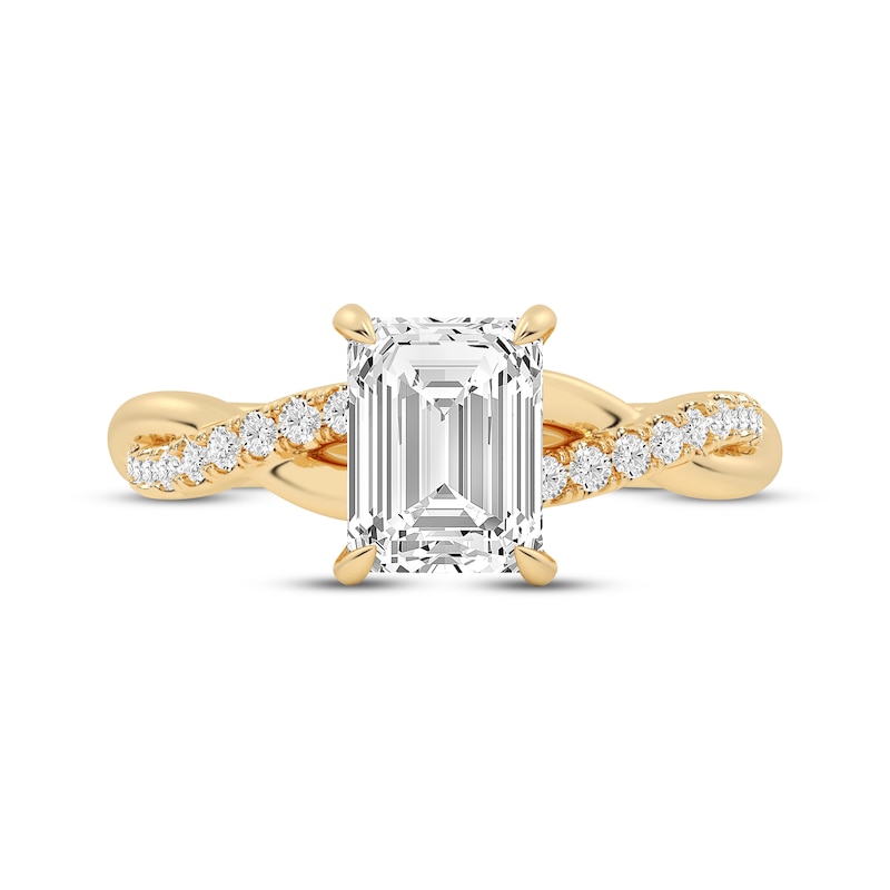 Main Image 3 of Lab-Created Diamonds by KAY Radiant-Cut Engagement Ring 2-1/4 ct tw 14K Yellow Gold