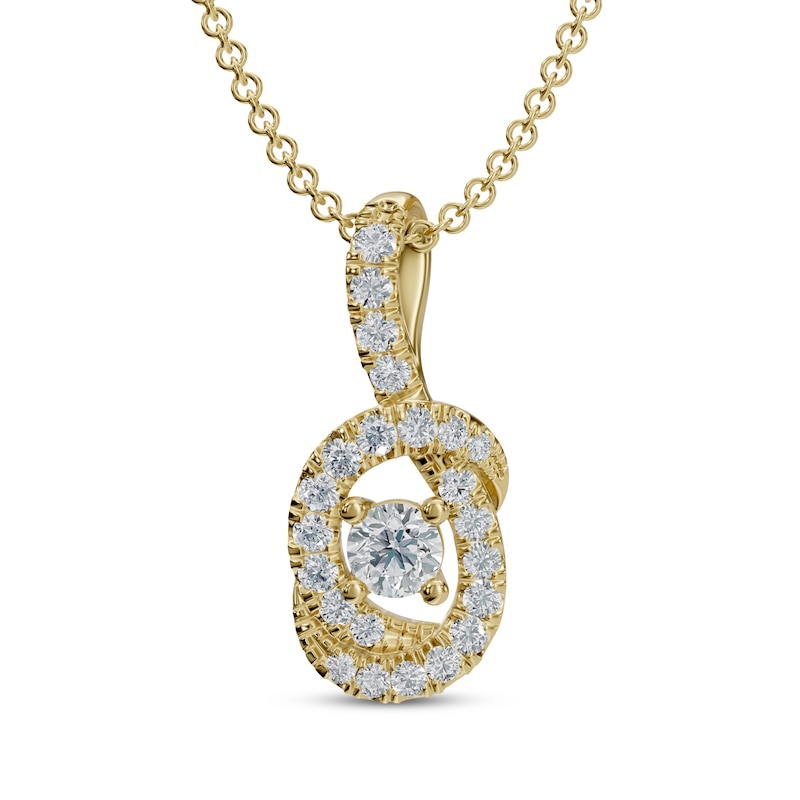 Main Image 1 of Diamond Necklace 1/5 ct tw 10K Yellow Gold 18&quot;