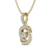 Thumbnail Image 2 of Diamond Necklace 1/5 ct tw 10K Yellow Gold 18&quot;