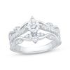 Thumbnail Image 1 of Round-Cut Diamond Swirl Engagement Ring 1 ct tw 14K White Gold