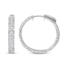 Thumbnail Image 3 of Diamond Inside-Out Hoop Earrings 1-7/8 ct tw 14K White Gold 22mm