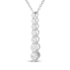 Thumbnail Image 2 of Our Story Together Diamond Graduated Vertical Drop Necklace 1/2 ct tw 10K White Gold 18&quot;