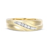 Thumbnail Image 4 of Men's Diamond Sculpted Wedding Band 1/15 ct tw 10K Yellow Gold