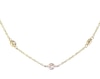 Thumbnail Image 1 of Lab-Grown Diamonds by KAY Bezel-Set Station Necklace 1 ct tw 14K Yellow Gold 19&quot;