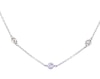 Thumbnail Image 1 of Lab-Grown Diamonds by KAY Bezel-Set Station Necklace 1 ct tw 14K White Gold 19&quot;