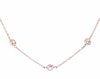 Thumbnail Image 1 of Lab-Grown Diamonds by KAY Bezel-Set Station Necklace 1 ct tw 14K Rose Gold 19&quot;