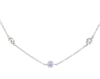 Thumbnail Image 1 of Lab-Grown Diamonds by KAY Bezel-Set Station Necklace 1 ct tw 14K White Gold 19&quot;