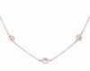 Thumbnail Image 1 of Lab-Created Diamonds by KAY Bezel-Set Station Necklace 1 ct tw 14K Rose Gold 19&quot;