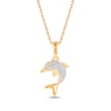 Thumbnail Image 1 of Diamond Dolphin Necklace 1/20 ct tw 10K Yellow Gold 18&quot;