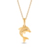 Thumbnail Image 3 of Diamond Dolphin Necklace 1/20 ct tw 10K Yellow Gold 18&quot;