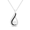 Thumbnail Image 1 of Unstoppable Love Black & White Diamond Swirl Necklace 1/6 ct tw Sterling Silver 19&quot;