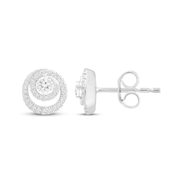 Unstoppable Love Diamond Spiral Stud Earrings 1/2 ct tw 10K White Gold