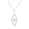 Thumbnail Image 1 of Unstoppable Love Multi-Diamond Necklace 1/5 ct tw 10K Yellow Gold 18&quot;