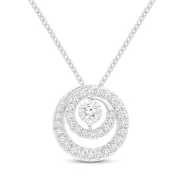 Unstoppable Love Diamond Spiral Necklace 1/3 ct tw 10K White Gold 19&quot;