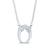 Thumbnail Image 3 of Diamond Accent Crescent Moon Necklace Sterling Silver 18&quot;