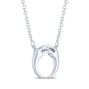 Thumbnail Image 4 of Diamond Accent Crescent Moon Necklace Sterling Silver 18&quot;