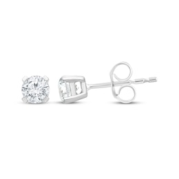 Lab-Created Diamonds by KAY Round-Cut Solitaire Stud Earrings 1/3 ct tw 10K White Gold (I/SI2)