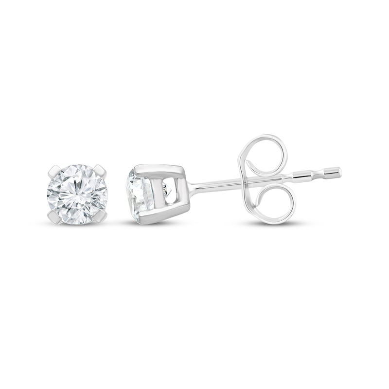 Lab-Created Diamonds by KAY Round-Cut Solitaire Stud Earrings 1/3 ct tw 10K White Gold (I/SI2)