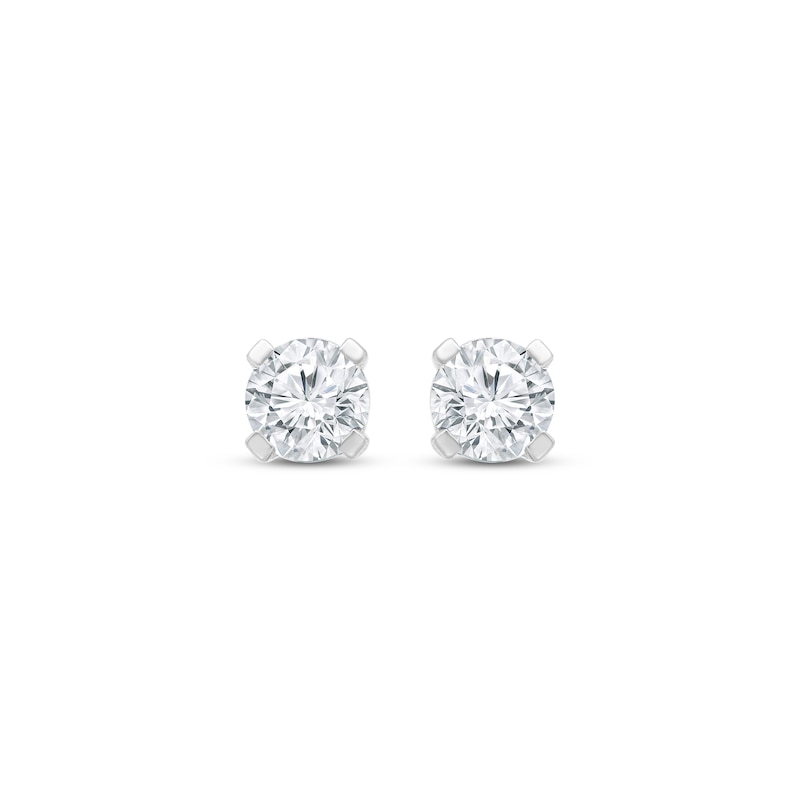 Lab-Created Diamonds by KAY Round-Cut Solitaire Stud Earrings 1/3 ct tw 10K White Gold (I/SI2)