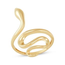 Polished Snake Ring 14K Yellow Gold