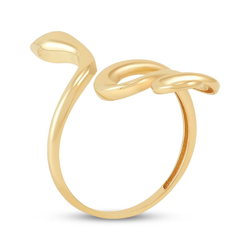 Main Image 2 of Polished Snake Ring 14K Yellow Gold