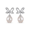 Thumbnail Image 1 of Cultured Pearl Bow Earrings Sterling Silver