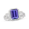 Thumbnail Image 1 of Cirari Couture Emerald-Cut Tanzanite & Diamond Ring 5/8 ct tw 18K White Gold