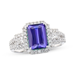 Cirari Couture Emerald-Cut Tanzanite & Diamond Ring 5/8 ct tw 18K White Gold