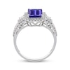 Thumbnail Image 2 of Cirari Couture Emerald-Cut Tanzanite & Diamond Ring 5/8 ct tw 18K White Gold