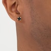 Thumbnail Image 3 of Men's Black Multi-Diamond Spike Stud Earrings 1/3 ct tw 10K Yellow Gold