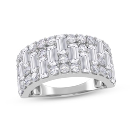 Lab-Grown Diamonds by KAY Baguette & Round-Cut Ring 2 ct tw 14K White Gold