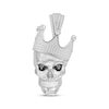 Thumbnail Image 1 of Men's Diamond Skull with Crown Charm 1/2 ct tw Sterling Silver