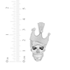 Thumbnail Image 3 of Men's Diamond Skull with Crown Charm 1/2 ct tw Sterling Silver