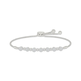 Diamond Bolo Bracelet 1/2 ct tw Sterling Silver