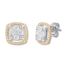 Thumbnail Image 1 of Diamond Earrings 1/3 ct tw Round-cut 10K Two-Tone Gold