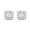 Thumbnail Image 2 of THE LEO Diamond Earrings 1 ct tw Princess & Round-cut 14K White Gold (I/I1)