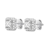 Thumbnail Image 3 of THE LEO Diamond Earrings 1 ct tw Princess & Round-cut 14K White Gold (I/I1)