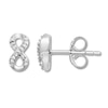 Thumbnail Image 1 of Petite Diamond Infinity Earrings 1/20 ct tw Sterling Silver