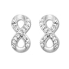 Thumbnail Image 2 of Petite Diamond Infinity Earrings 1/20 ct tw Sterling Silver